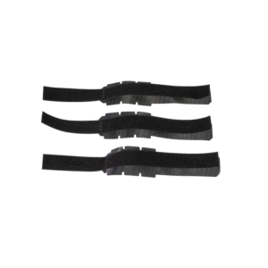 3 sets of black velcro Ortlieb Hook & Loop Straps for Frame-Pack are shown on a white background